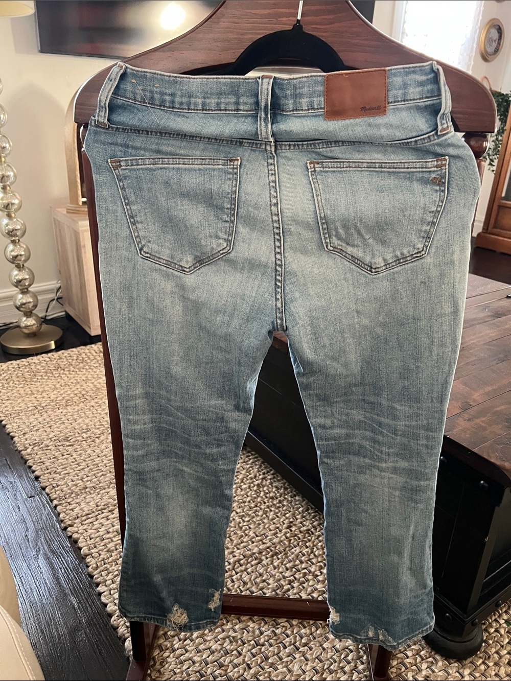 Madewell Light Blue Cropped Button-Fly Jeans - Picture 3 of 3